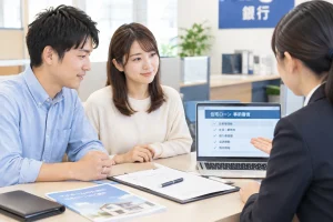 借入可能額を知るために事前審査を行っている様子